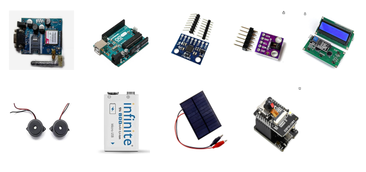 Components Used in Smart Helmet